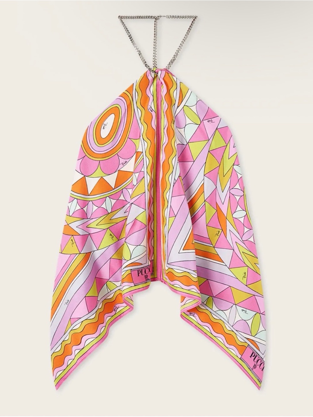 Emilio Pucci Manuba Silk Chain Top 2026 Newest Edition